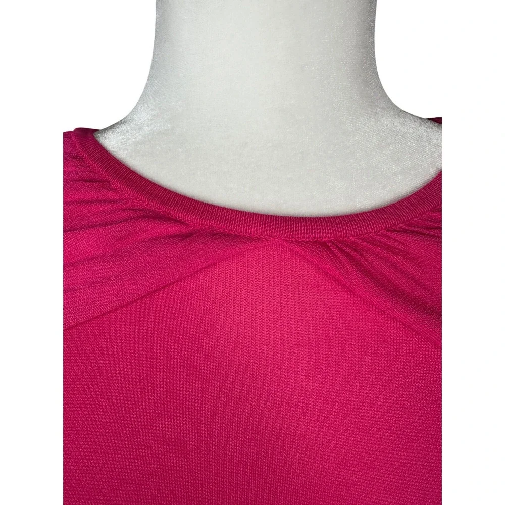 Zara Cape Maxi Dress Womens Small Pink Limited Edition Knit Column Gown NWT - Picture 9 of 14